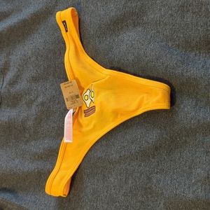 Yellow breakfast theme thong